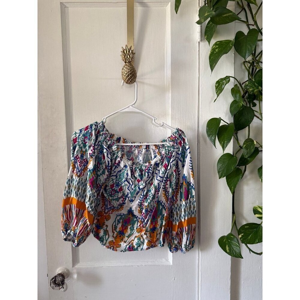 Christian Siriano women’s size medium abstract colorful blouse